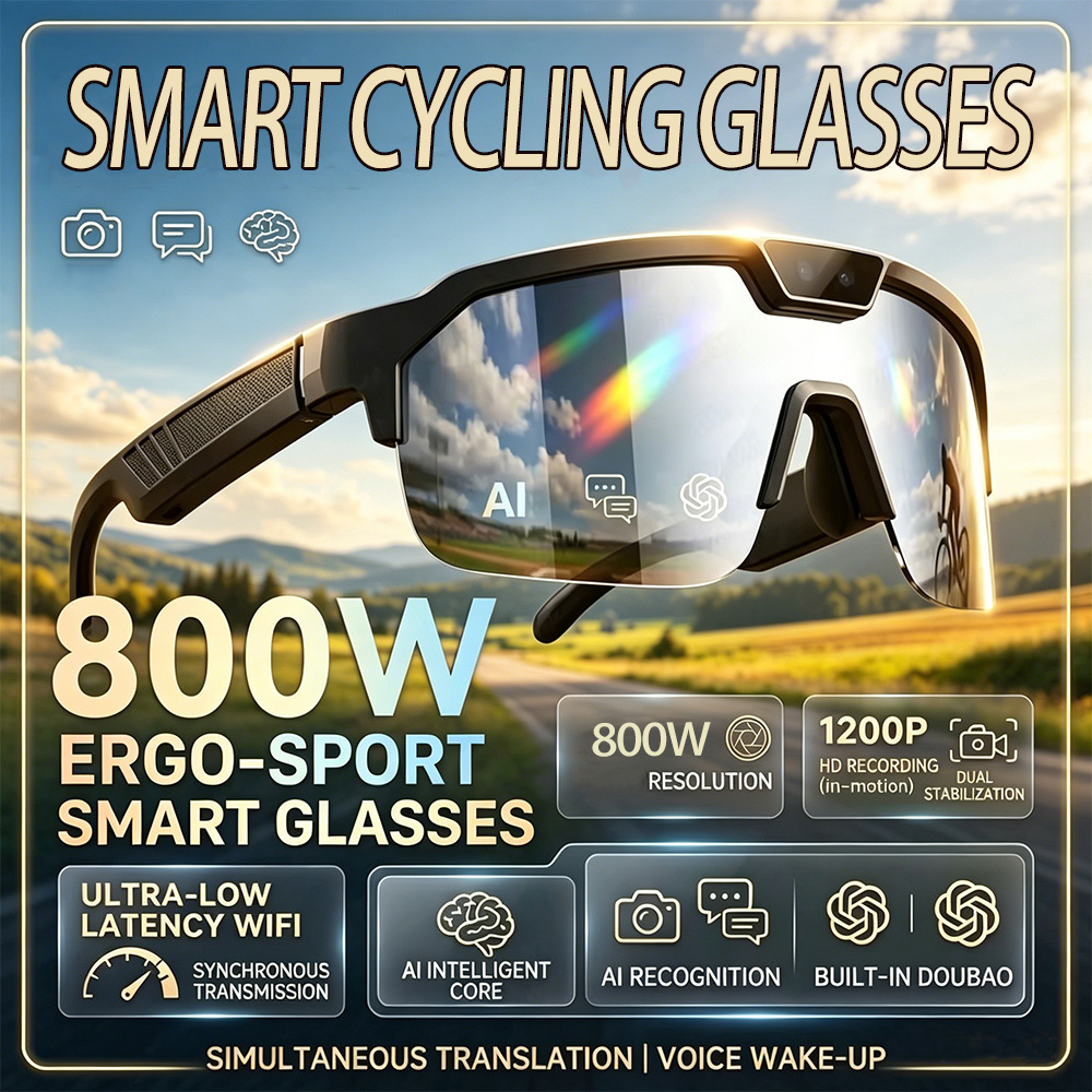 Outdoor Sport Glasses - Óculos de Ciclismo 2026 com Câmera