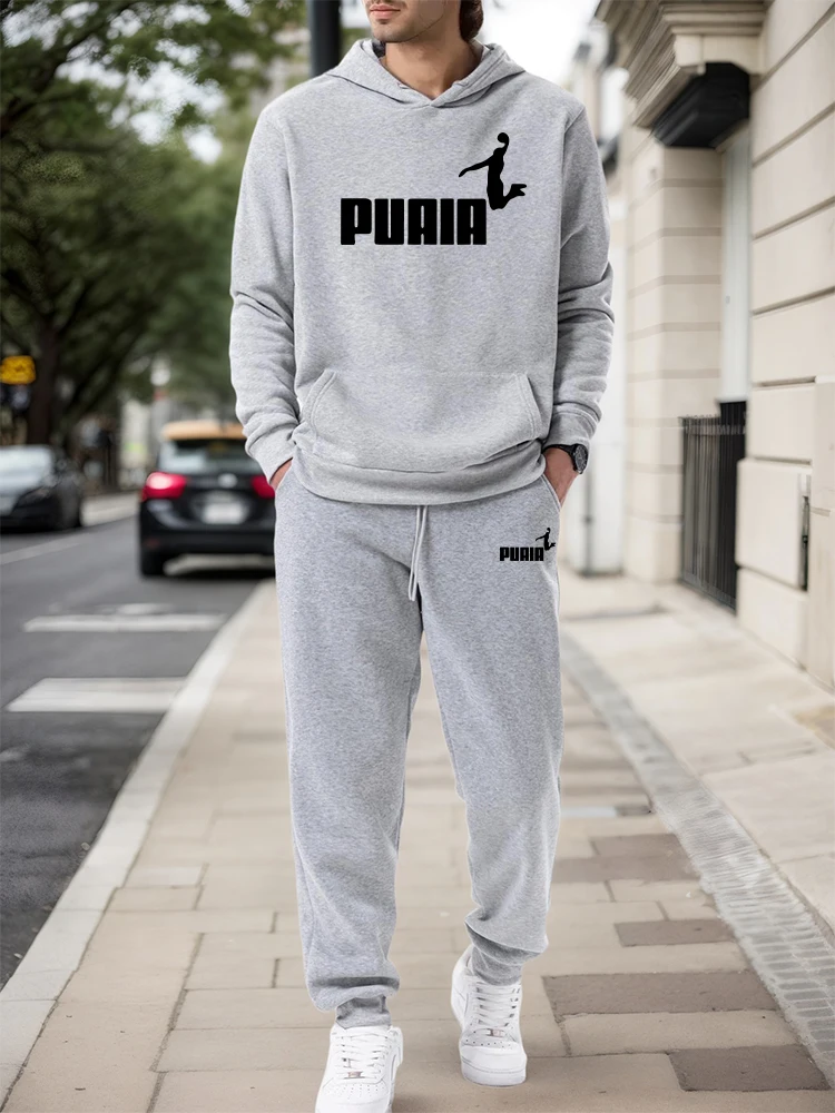 Outdoor Sports Outfit - Conjunto Masculino/Agasalho com Capuz/Calça 2026 Outono