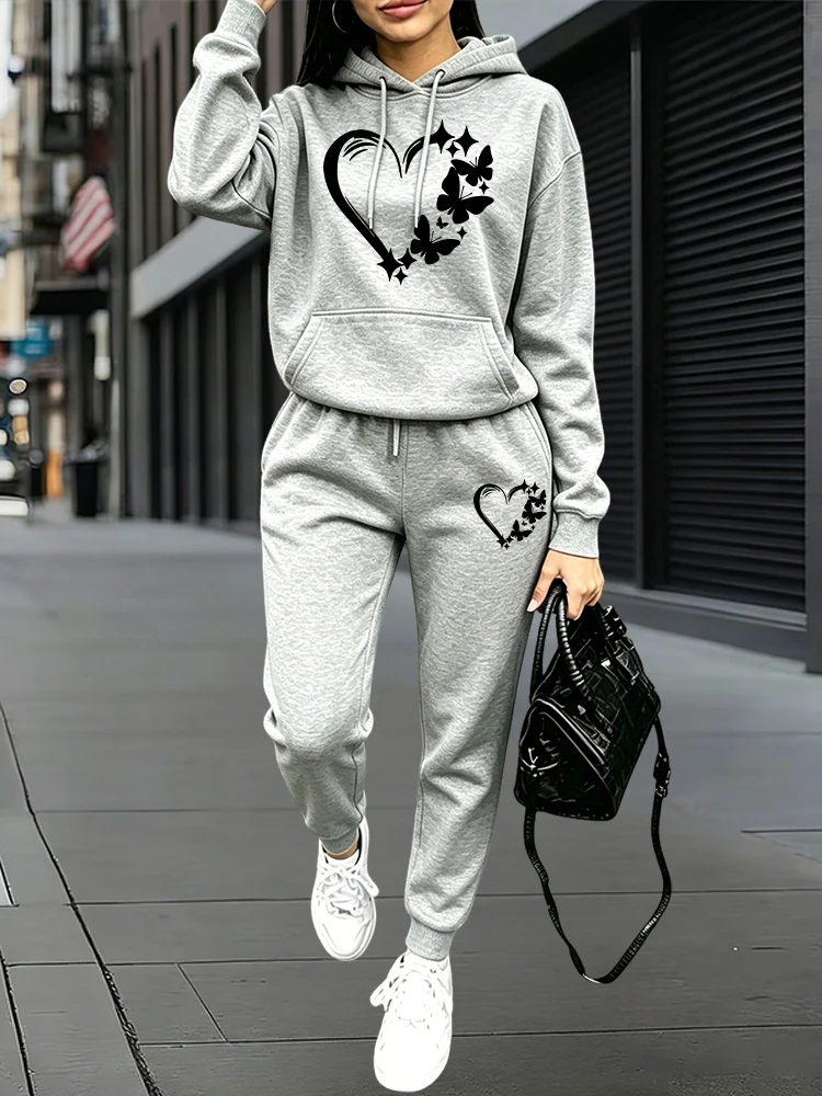 Outdoor Sports Outfit - Conjunto de Moletom Feminino 2026: Novo