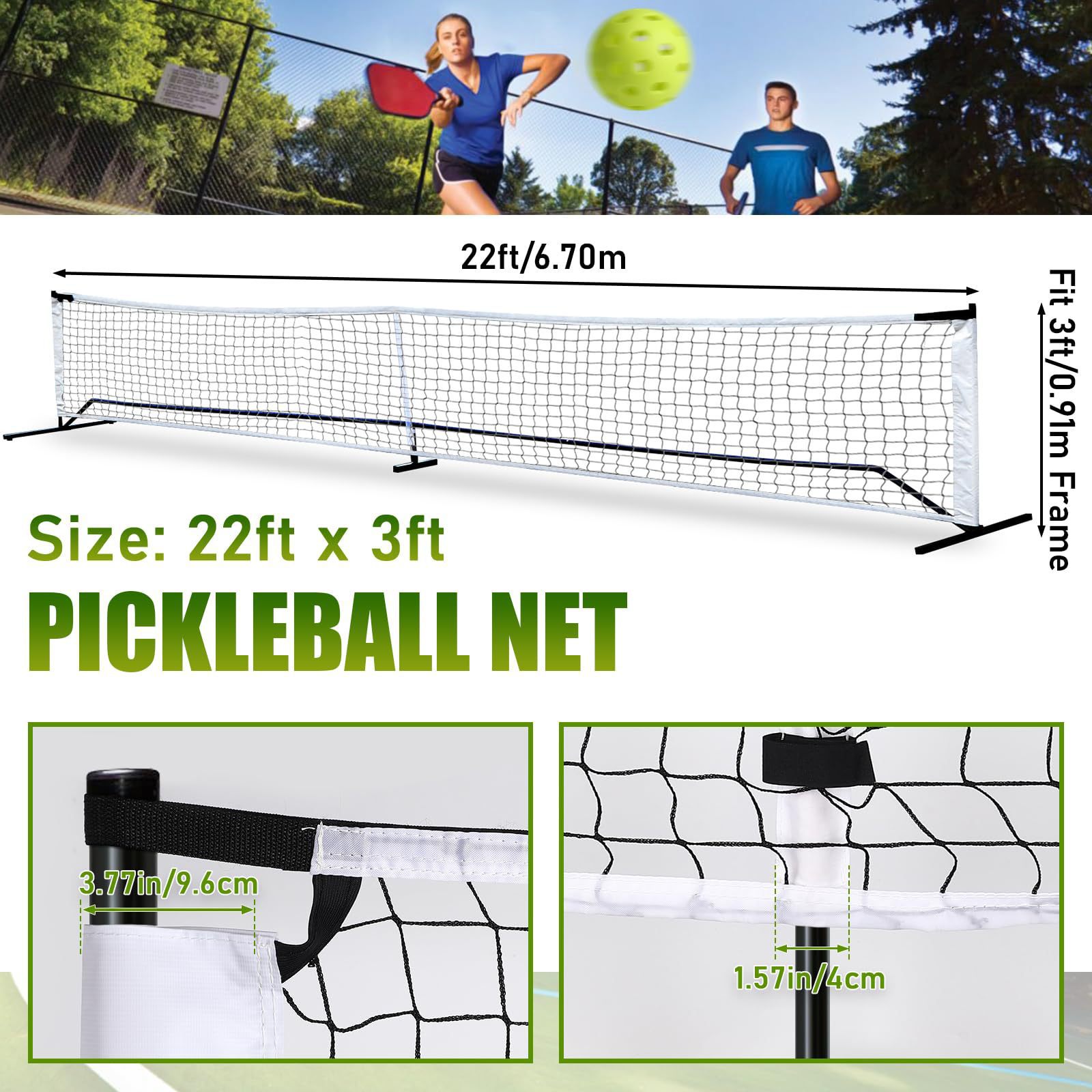 Outdoor Sports Net - 1 unidade/lote Rede de Pickleball Portátil