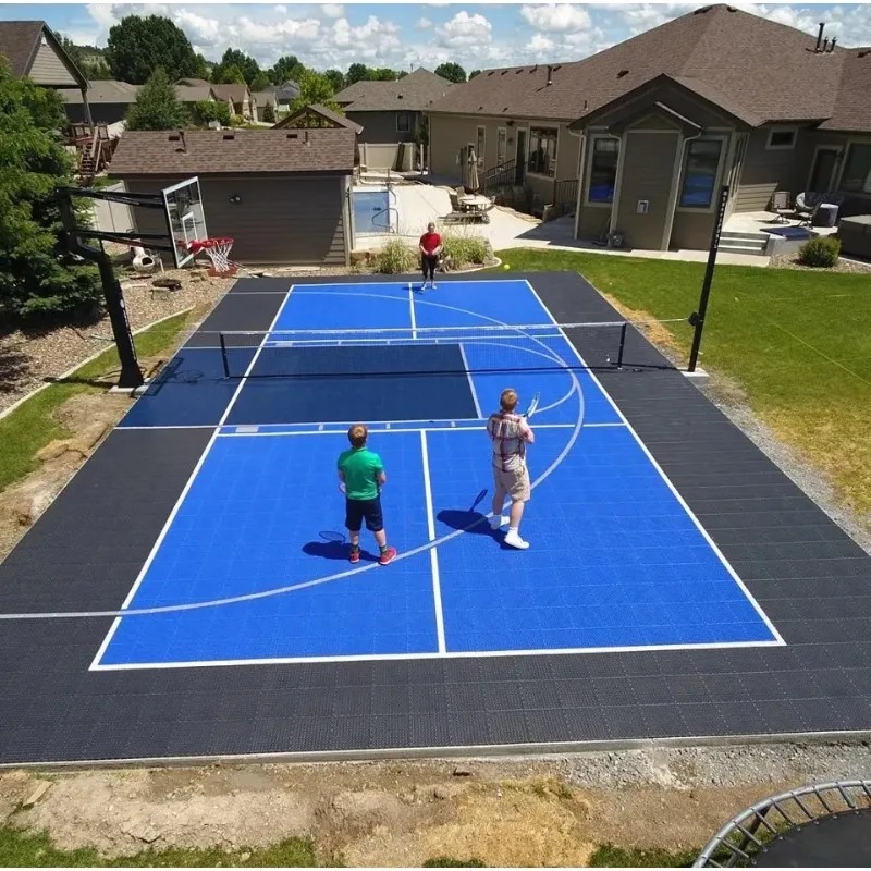 Outdoor Sport Floor Tiles - PP Pickleball Court Flooring Tile, Portátil,