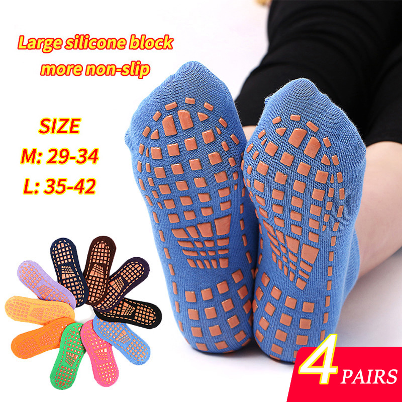 4 pares yoga pilates trampolim - Trampoline Park Sock avaliação e preço