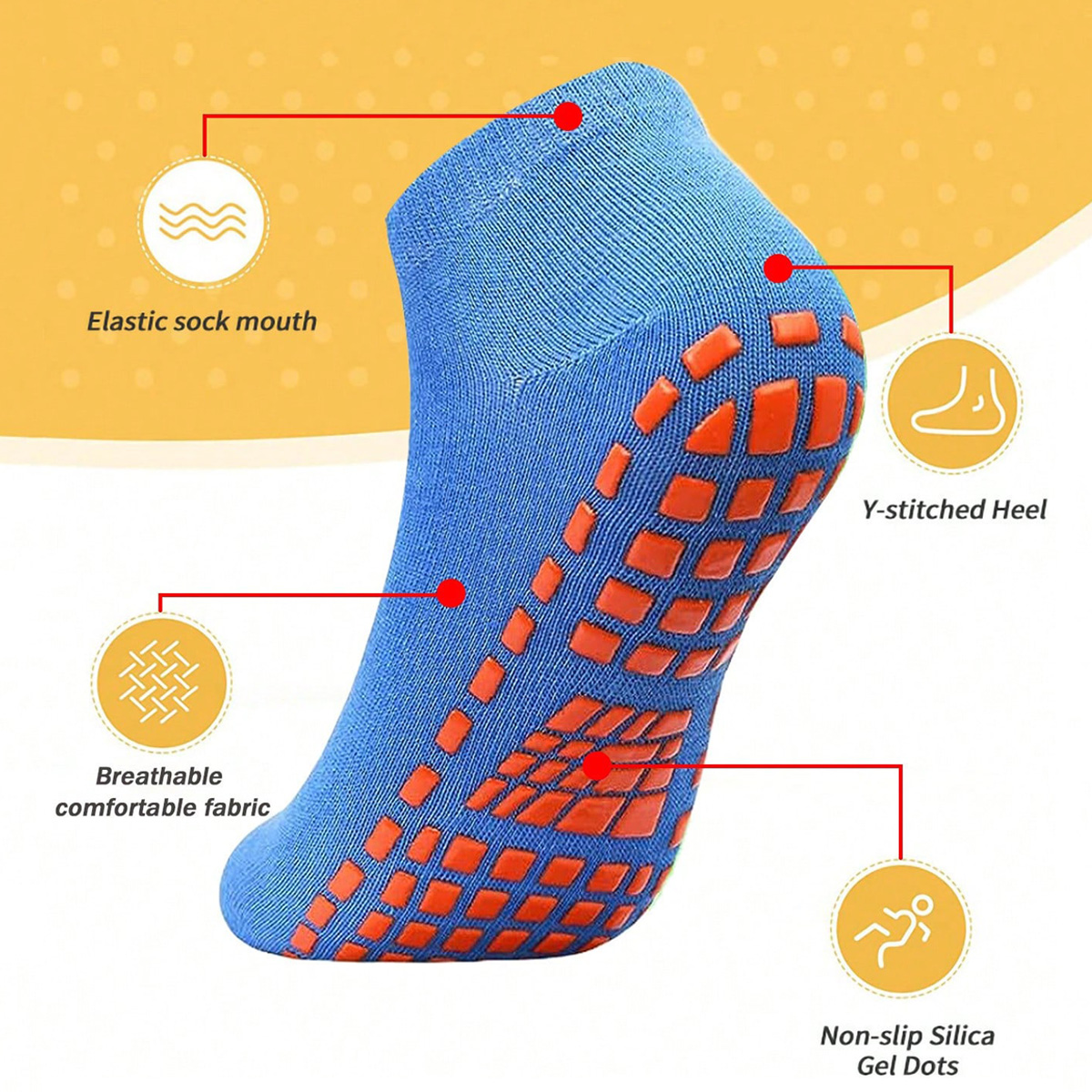 1/4 pares de meias unissex de  - Trampoline Park Sock avaliação e preço